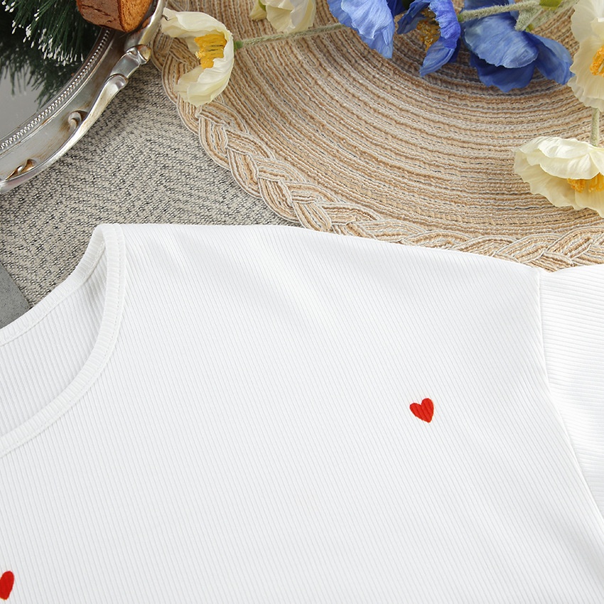 ChicShe 2025 Europäische und amerikanische Frühlings-Strick-Hausmode für Damen, Herzmuster-Ärmel, lange Hose, lockerer zweiteiliger Pyjama_voghion.com