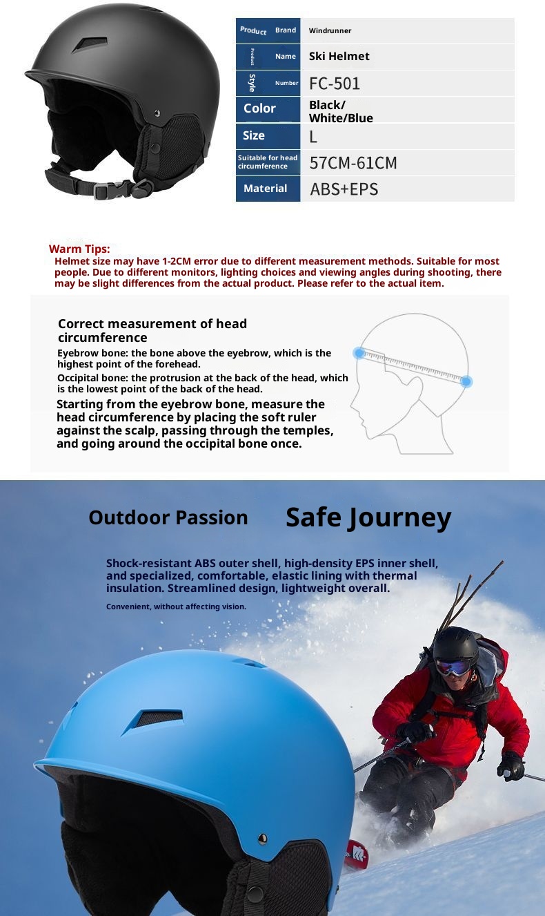 001 Verstellbarer Skihelm für Erwachsene, geeignet für Damen und Herren, warm, stoßfest, mit Sicherheitsschutz_voghion.com