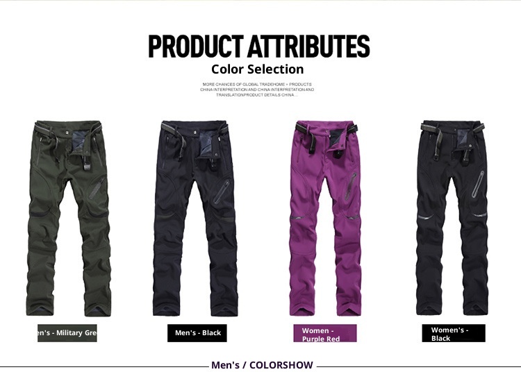 001 Outdoor Soft Shell Plus Extra Large Man Big Size Four-Way Stretch Fat Gothic Style Cargo Fleece-Lined Pants_voghion.com