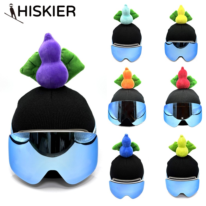 Housse de ski originale 001, motif dessin animé mignon, casque de moto pour enfant, calebasse colorée, bébé_voghion.com