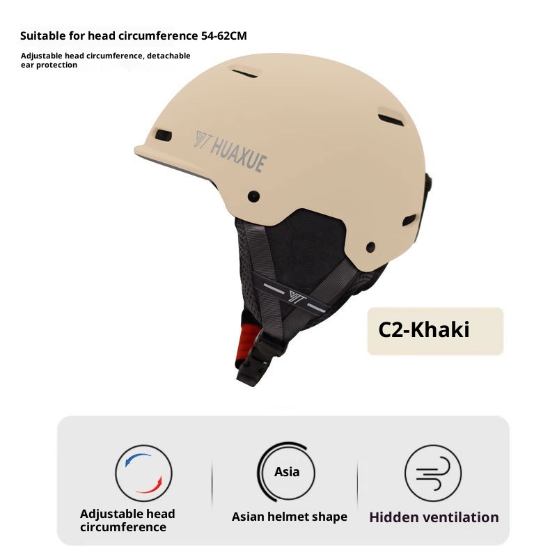 001 MAHAER Ski- und Snowboardausrüstung Schutzausrüstung für Damen und Herren Warmer Antikollisionshelm Schneekappe_voghion.com