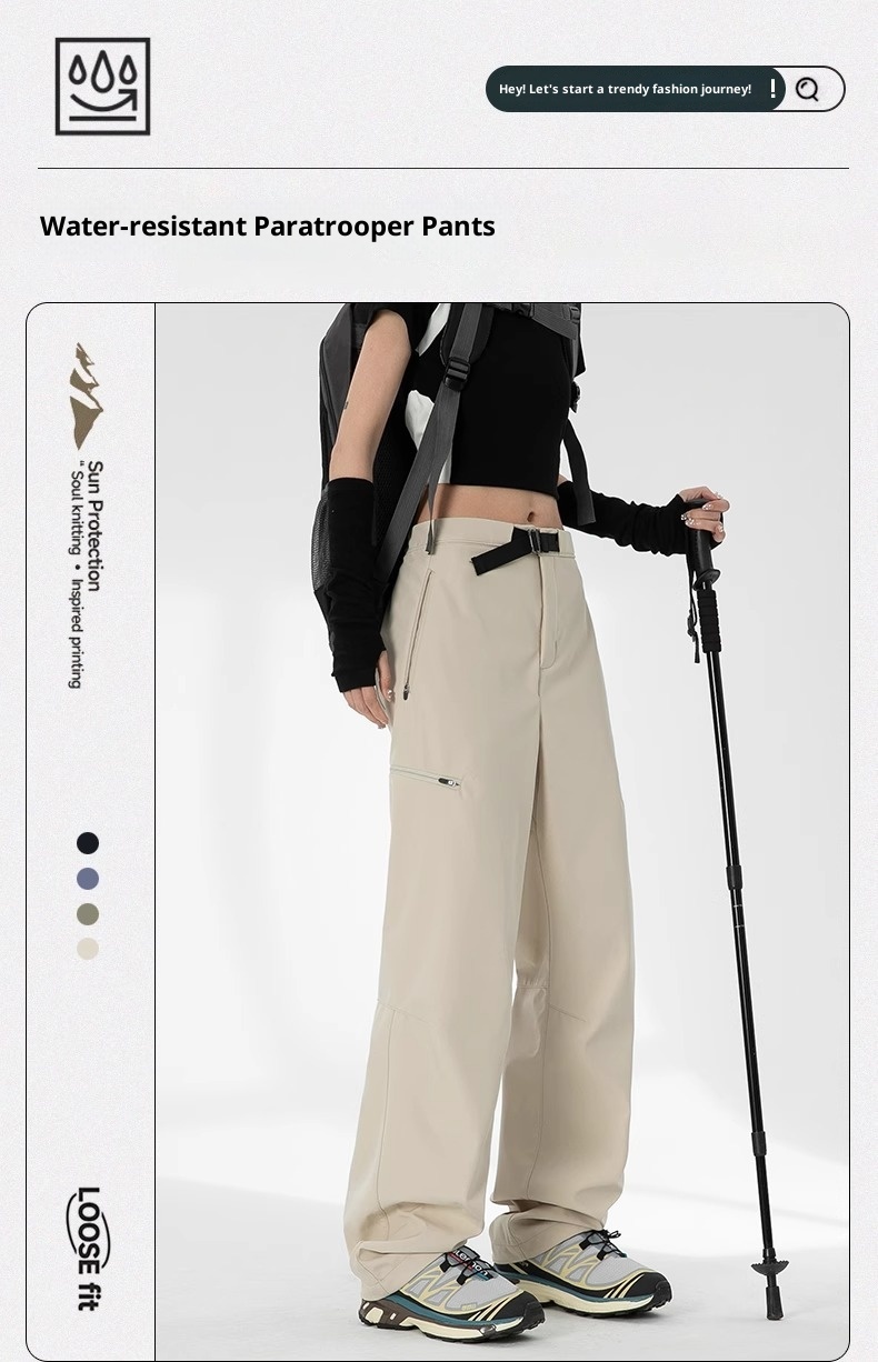 001 Calças de Trabalho Casuais Femininas Woodpecker Workwear, Novas para o Verão, Resistentes ao Vento e Impermeáveis, para Caminhadas, para Homens de Baixa Estatura_voghion.com