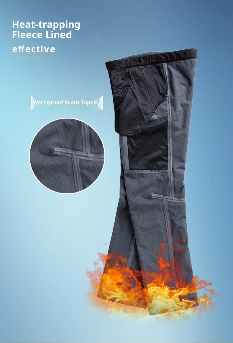 001 Outdoor Sports Zimowe wiatroszczelne, wodoodporne, laminowane, ciepłe, miękkie spodnie trekkingowe z polaru_voghion.com