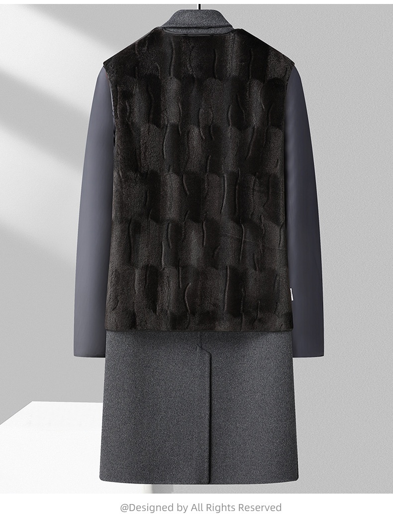 boy 100% Double-Breasted Over-the-Knee Long 2025 Autumn Winter Velvet Lined Reversible Wool Coat For Men_voghion.com