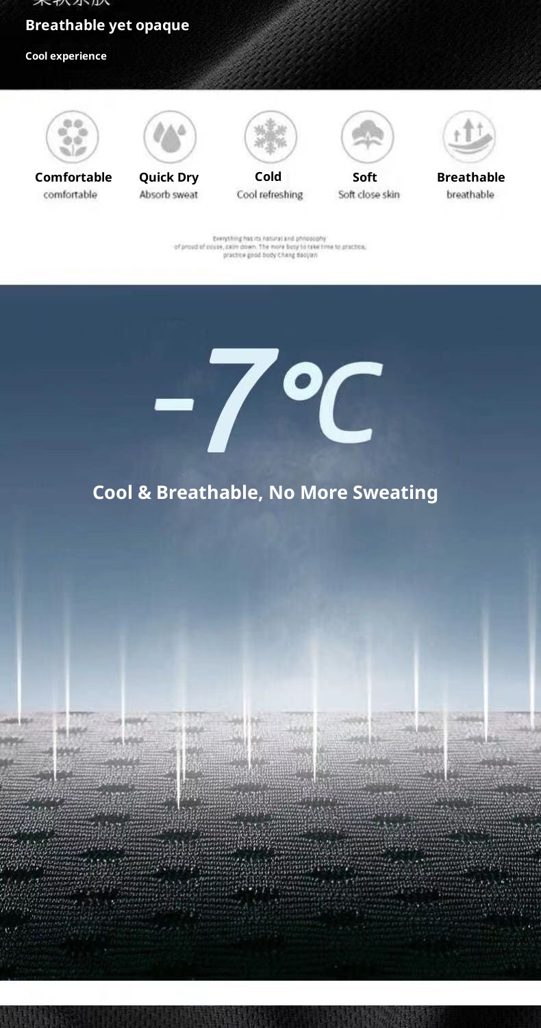 Maglietta corta da uomo in seta ghiacciata alla moda, mezza manica in tinta unita, scollo rotondo, maglietta sottile di grandi dimensioni per la mezza età_voghion.com