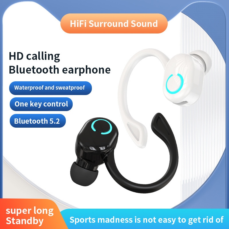 3c Hot-selling W6 Bluetooth Single Ear Hook Wireless Sports Earphone Cross-border Wholesale_voghion.com