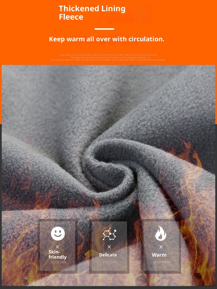 Calça Softshell Esportiva Outdoor 001 para Homens e Mulheres, Outono Inverno Cor Sólida Fleece Esqui Caminhada Calça Comprida, Grossa e_voghion.com