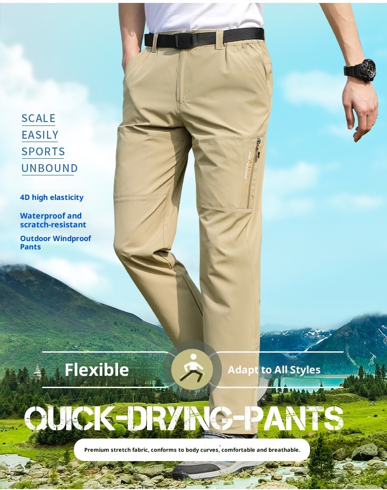 001 Leichtes Sommerwanderoutfit in Übergröße für Damen und Herren, dehnbar, winddicht, schnelltrocknend, ideal für Outdoor-Sportarten._voghion.com