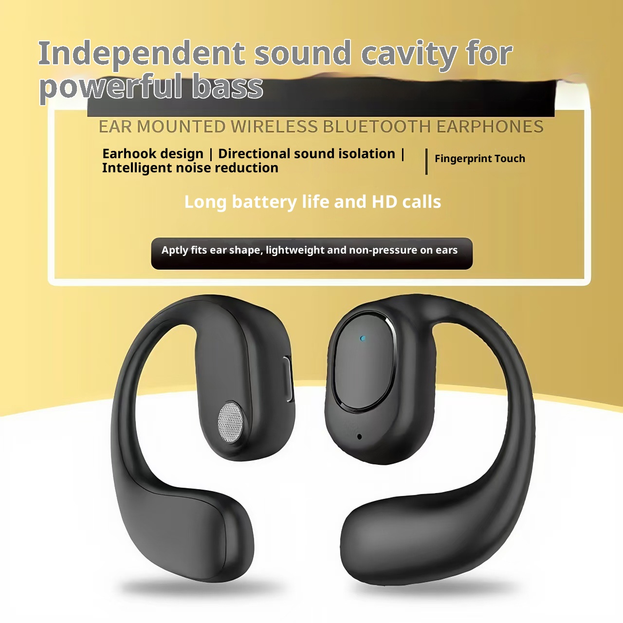 Auricolari Bluetooth 3c OWS non in-ear con controllo touch, gancio singolo per l'orecchio, wireless, sport, commercio estero transfrontaliero, osso_voghion.com