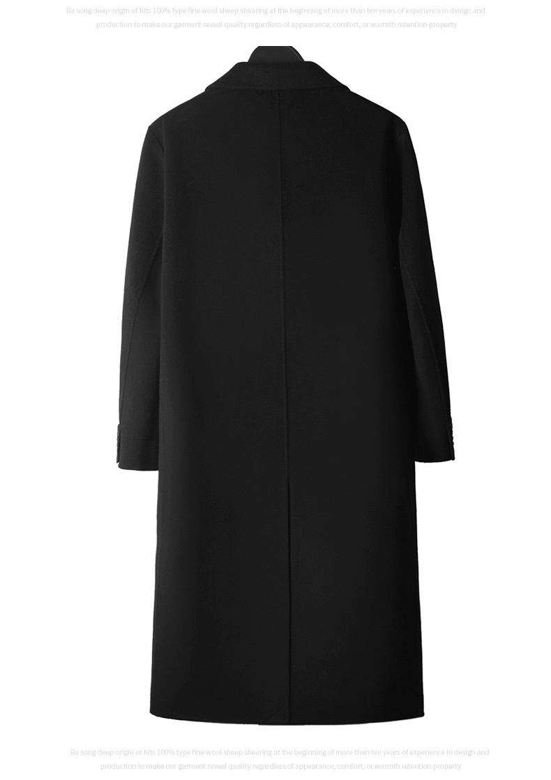 Jongen Lente Verdikte Dubbelzijdige Wol Voor Heren, Lange Overknee High-End Casual Britse Stijl Heren Wollen Jas_voghion.com