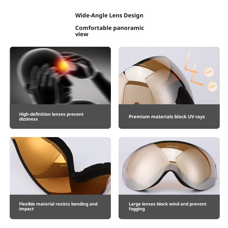 001 Ski Goggles Integrated Snow Helmet Unisex Outdoor Single And Double Board Anti-Collision Breathable 2024 New Anti-Fog_voghion.com