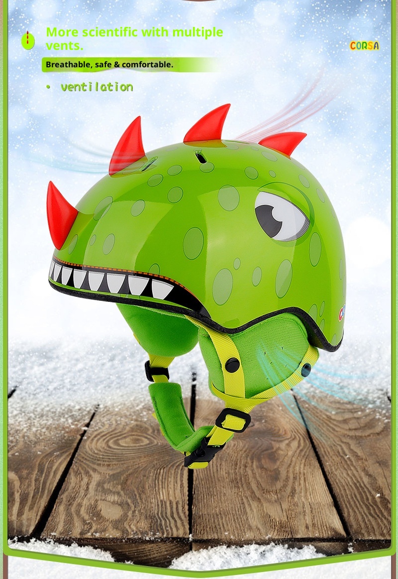 001 CORSA Cooler neuer Snowboard- und Skihelm für Mädchen und Kinder, Schutzausrüstung, warmer und sicherer Skihelm_voghion.com