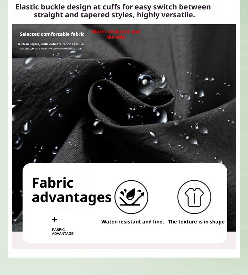 001 Outdoor Hiking Functionele rechte broek voor mannen en vrouwen, snel drogende casual losse waterdichte trekkingbroek met wijde pijpen,_voghion.com