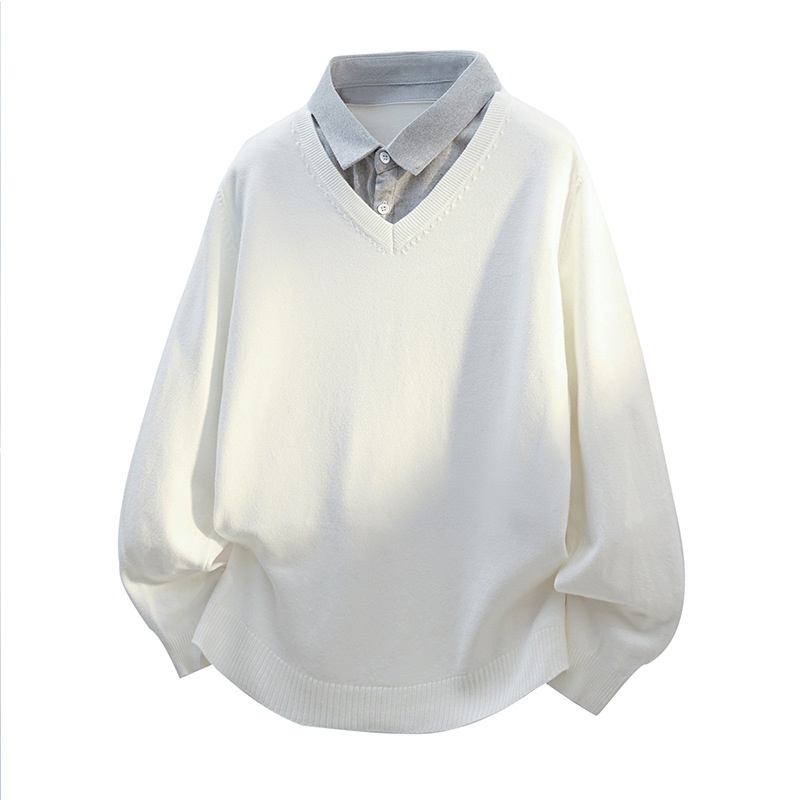 ragazzo Ragazzo Ragazzo Commercio Estero Transfrontaliero Dropshipping Trdy Nuovo 2025 Autunno Camicia Colletto Due Pezzi Maglione Pullover Per_voghion.com