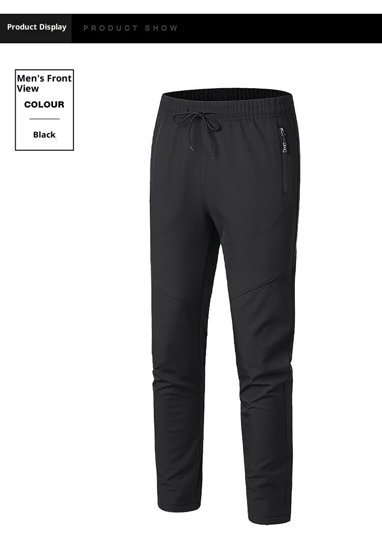 001 2024 New Fleece-Lined Warm Unisex Outdoor Windproof Waterproof Softshell Casual Sports Pants_voghion.com