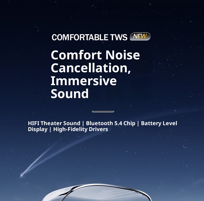 3c Cross-border AI Translation Hot-Selling True Wireless Bluetooth Earbuds Noise Cancelling In-Ear Long Battery Life Large_voghion.com