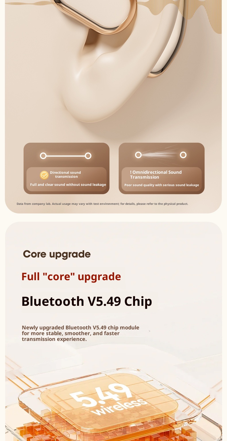 3c Cross-Border Hot M76 Hook Open Ear Non-In-Ear OWS Bone Conduction Wireless Bluetooth Earphone Color Display_voghion.com