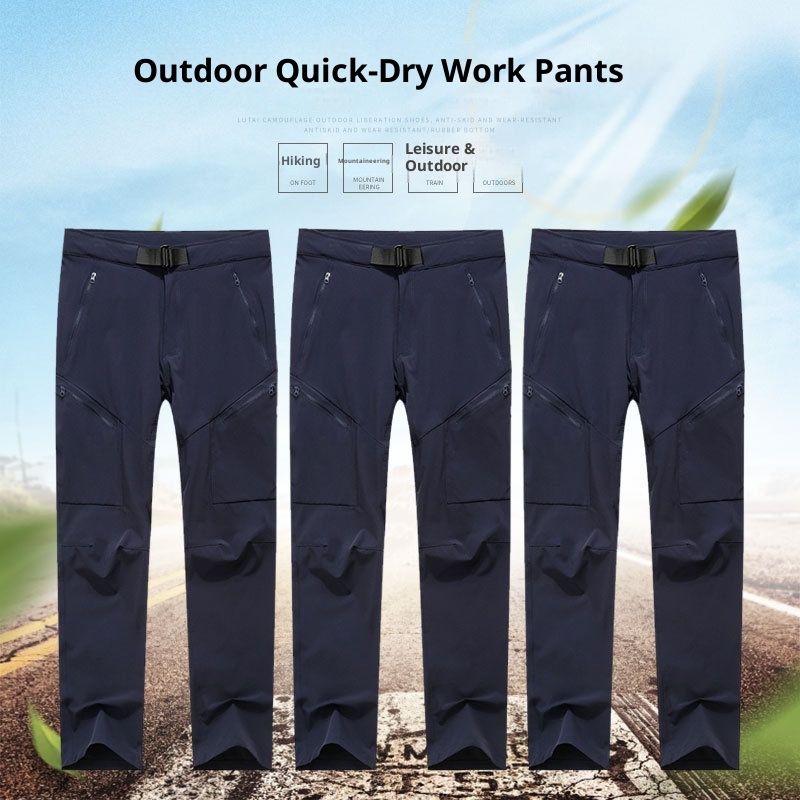 Calça de trabalho fina, respirável, de secagem rápida, para atividades ao ar livre, primavera e outono de 2023, ideal para camping, caminhadas, escaladas e outras atividades. Modelo 001._voghion.com