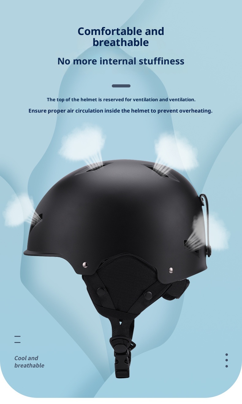 001 Zimowy kask narciarski unisex dla dorosłych, termiczny sprzęt do sportów na świeżym powietrzu, ochronna czapka bezpieczeństwa do jazdy na rolkach_voghion.com