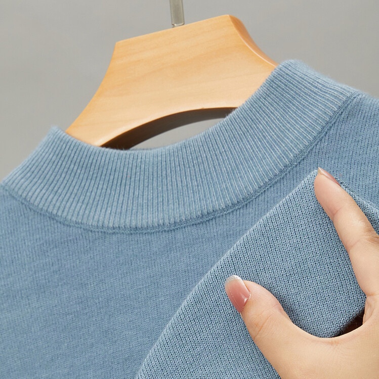 boy Cross-Border Foreign Trade Live Semi-High Collar Long Sleeve Knitted Sweater Men's Autumn Winter New Solid Color Warm_voghion.com