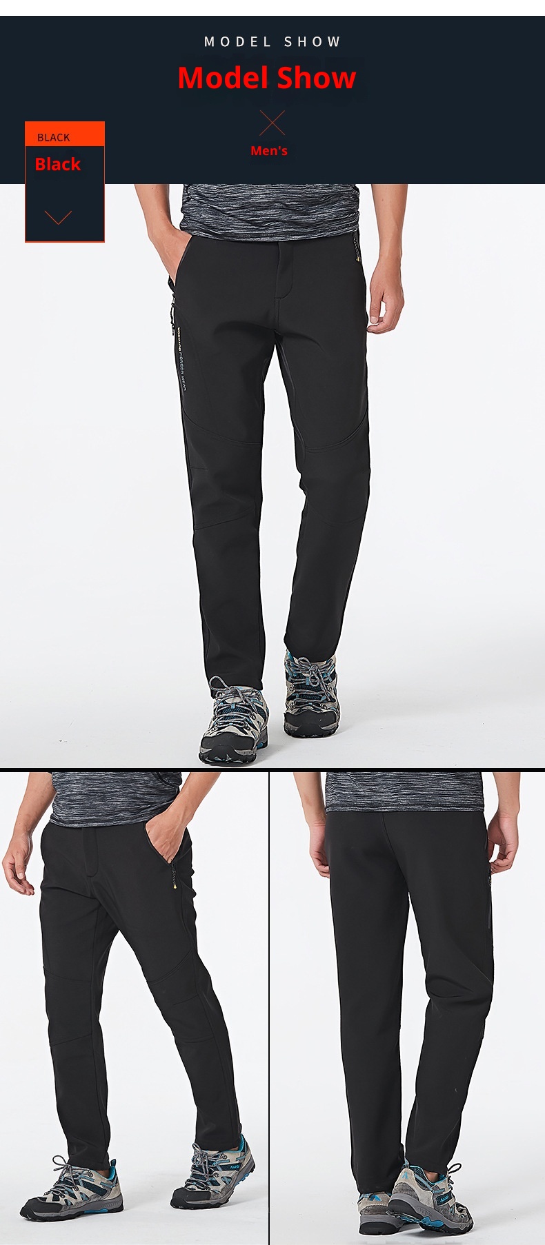 001 Outdoor Softshell Men Winter Fleece Soft Shell Thickened Hiking Women Warm Pants Waterproof Windproof Trendy Brand_voghion.com