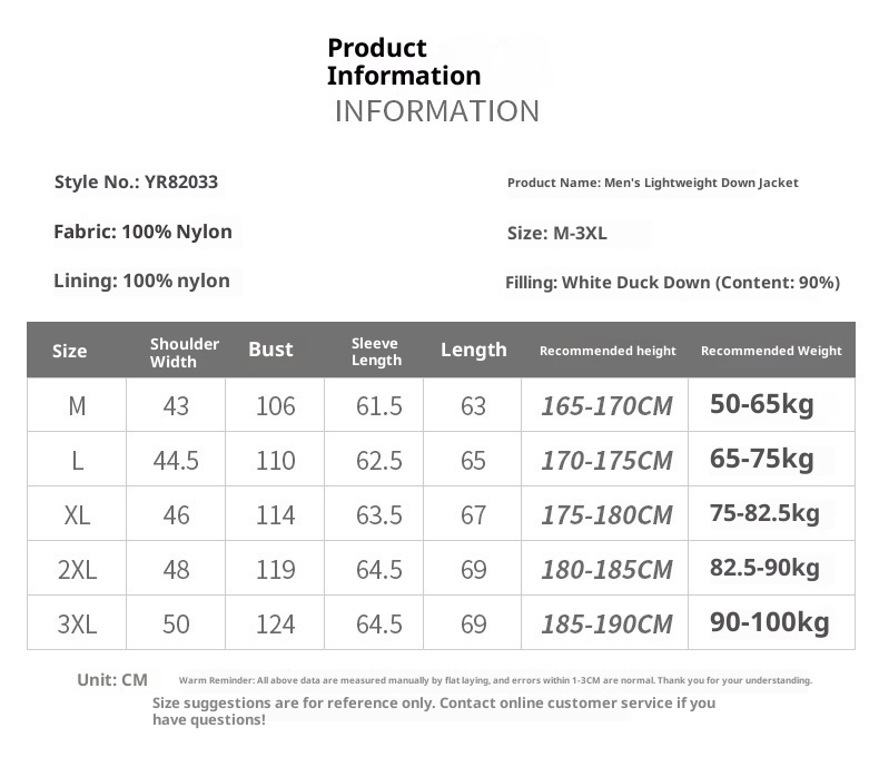 boy Lightweight Jacket Men's Short Style Autumn Winter New Collarless Liner Plus Size Inner Wear Base Layer Round Neck White_voghion.com