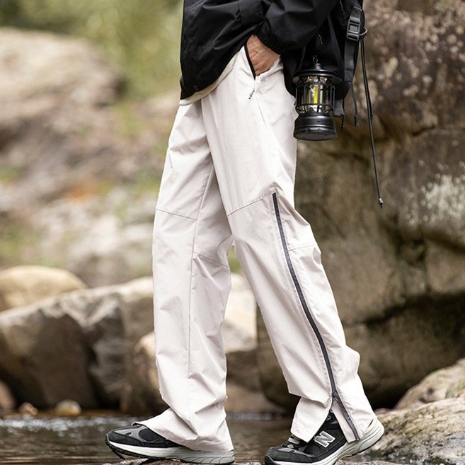 001 Spring And Autumn Outdoor Waterproof Hiking Men, Functional Zipper Straight Leg Cargo Casual Pants For Men_voghion.com