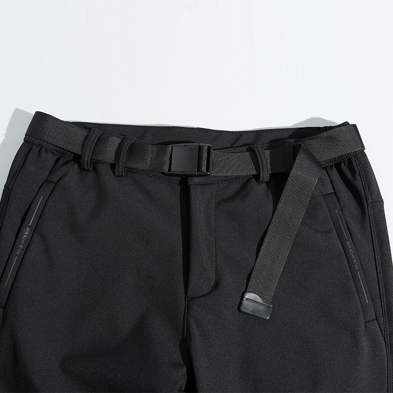 001 Outdoor Men's Waterproof Windproof Sports Soft Shell Pants With Fleece Lining For Wath, Hiking Pants, Thickened And_voghion.com