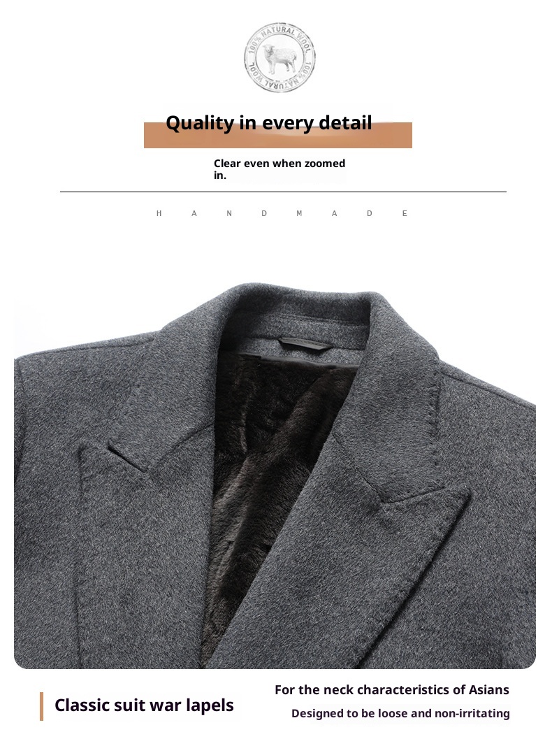 boy 100% Double-Breasted Over-the-Knee Long 2025 Autumn Winter Velvet Lined Reversible Wool Coat For Men_voghion.com