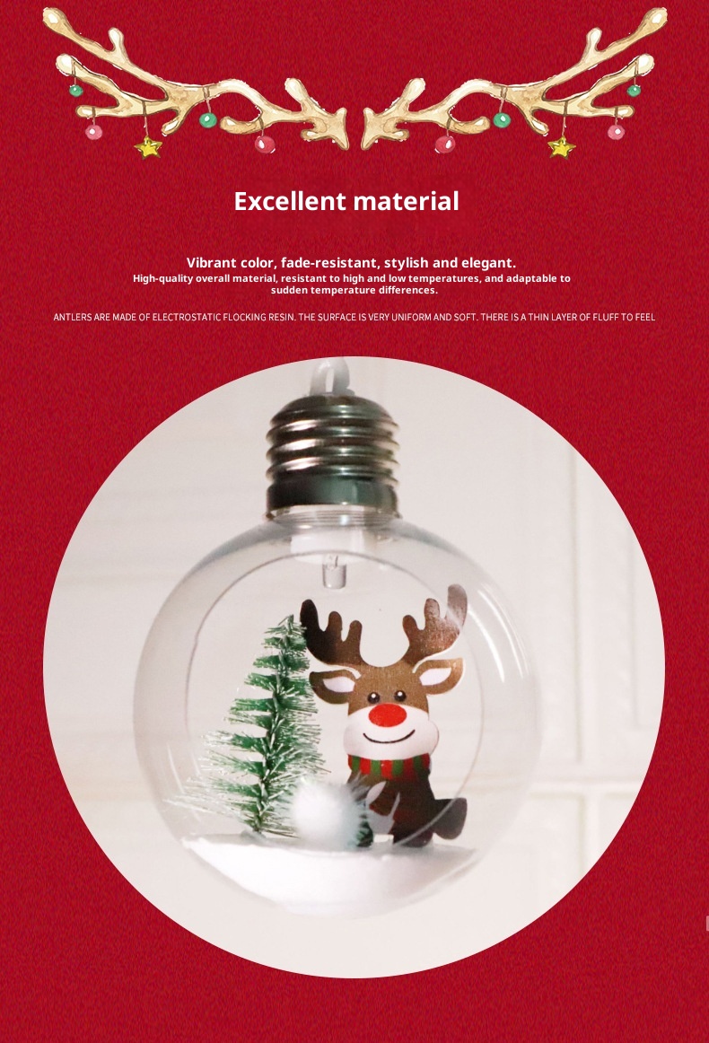 Boule lumineuse transparente à suspendre pour fenêtre - Décoration de Noël Lillian_voghion.com