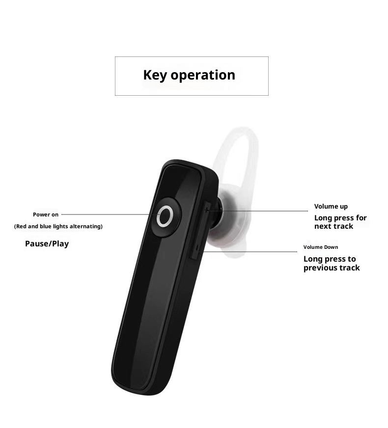 3c Gift Single Wireless In-Ear M163 Bluetooth Business M165 Mini Earphones In Stock_voghion.com