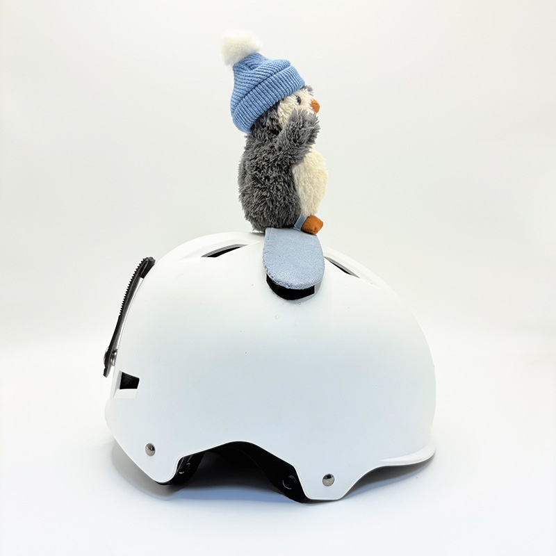 001 Hiskier Snowboard Penguin Ski Helmet Decoration Ears Cartoon Plush Cute Doll Motorcycle Paraglider_voghion.com