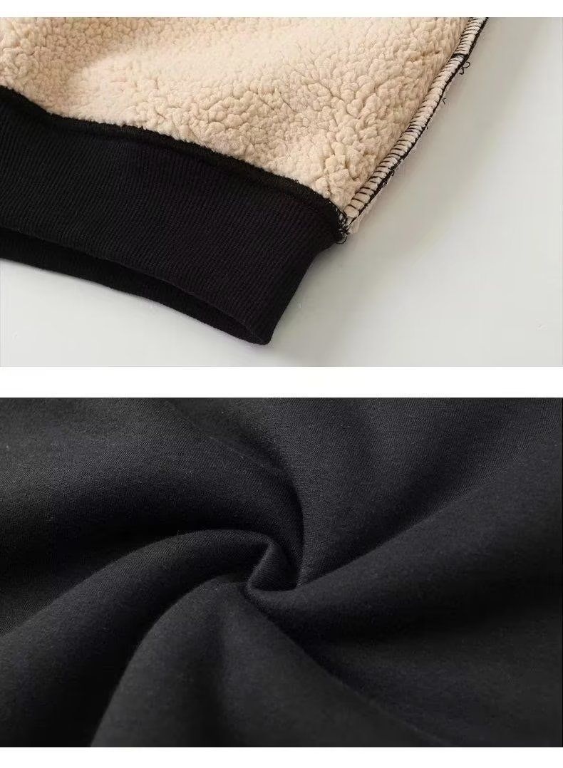 boy In Stock Autumn Winter Fleece Lined Thickened Lamb Wool Warm Men's Casual Plus Size Trendy Brand Printed Sports_voghion.com