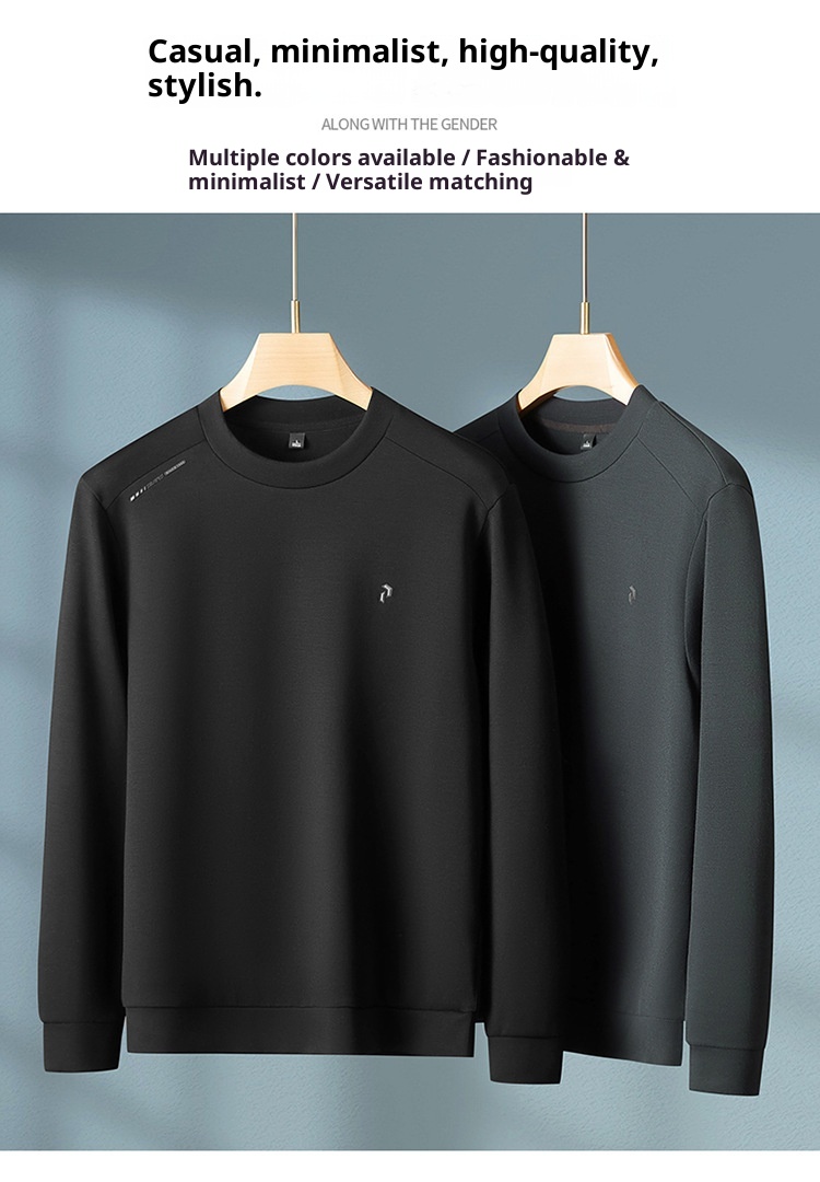 jongen 2025 Herfst Nieuwe Heren Losse Plus Size Ronde Hals Modal Lange Mouw Sweatshirt Voor Heren_voghion.com