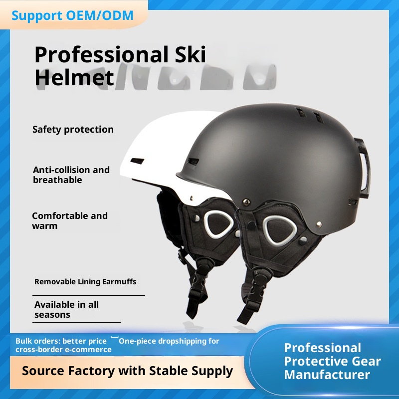 001 Üretici Toptan Kayak Kaskı Sıcak Snowboard Kar Şapkası Yetişkin Çocuk Unisex Spor Ekipmanları Kalınlaştırılmış Soğuğa Dayanıklı_voghion.com