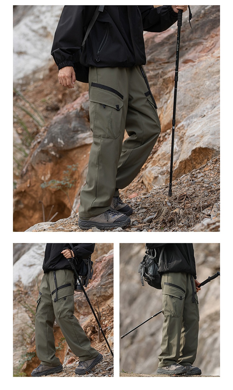 001 Camel HJCAMEL Giacca da esterno staccabile da uomo, pantaloni cargo sportivi larghi invernali nuovi_voghion.com