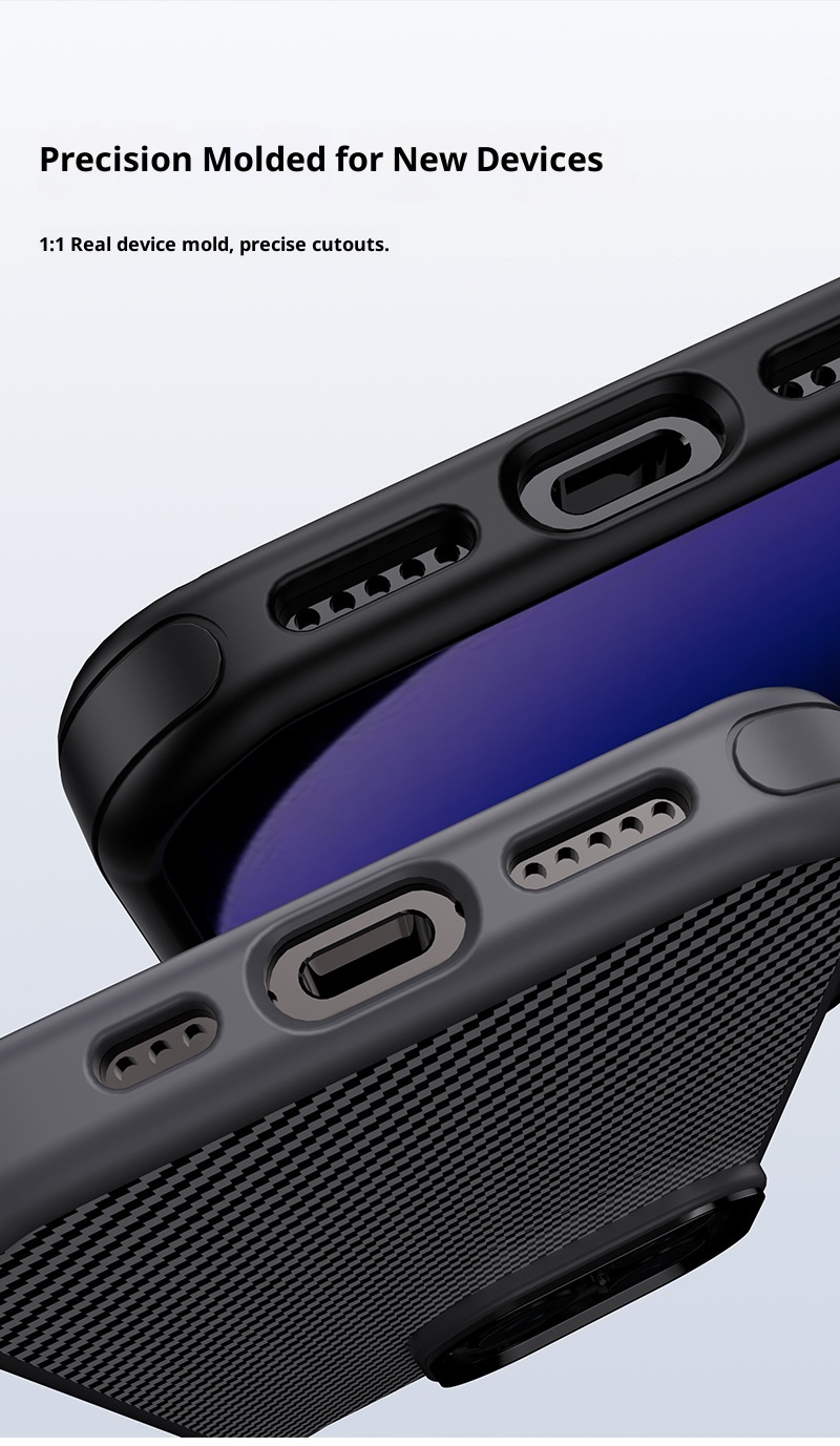 TechGlobe Adatto per il telefono cellulare 16promax Nuova custodia protettiva anti-caduta per iPhone 16pro, 16plus in fibra di carbonio_voghion.com