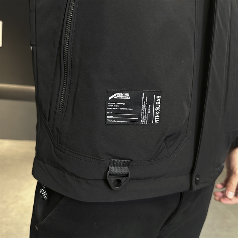 Winterdaunenjacke im gleichen Stil für Herren, trendige Marke, attraktive Kapuzenjacke, Arbeitskleidung, dicker, warmer Mantel_voghion.com