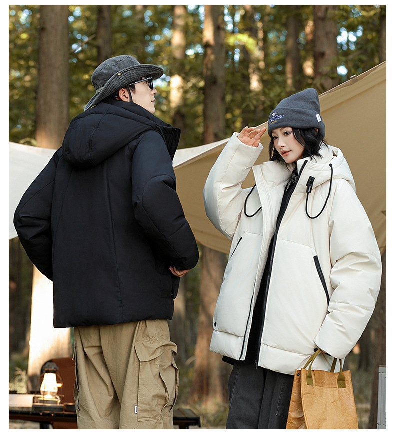 boy Workwear Hooded Short Jacket Men's High-end Warm 90 Down Windproof Heat-retaining Winter Coat Outerwear_voghion.com