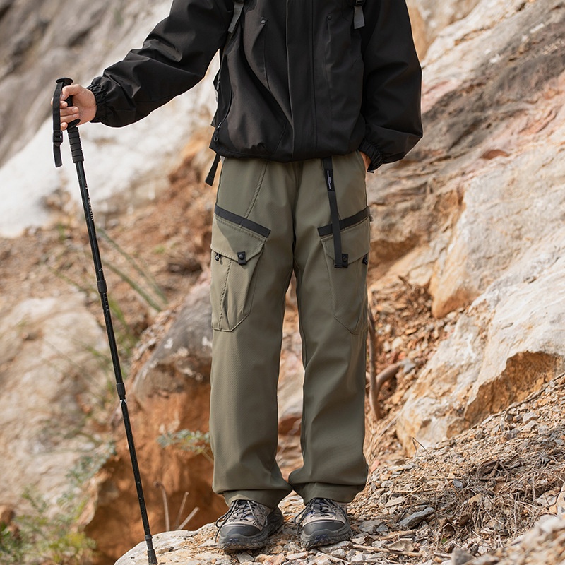 001 Camel HJCAMEL Giacca da esterno staccabile da uomo, pantaloni cargo sportivi larghi invernali nuovi_voghion.com