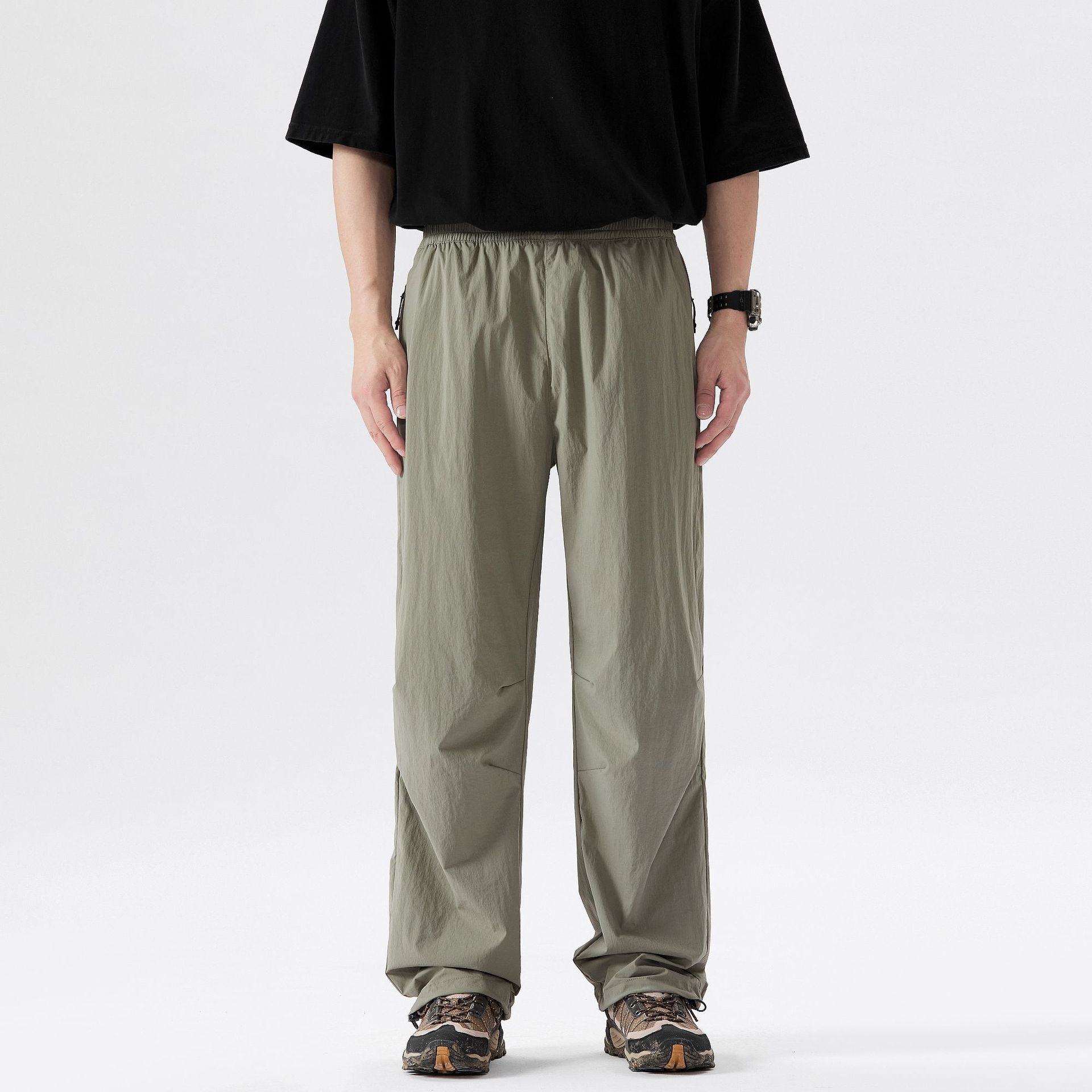 001 Summer Thin Soft Shell Tactical Paratrooper Hiking Long Outdoor Work Waterproof Windproof Pants_voghion.com