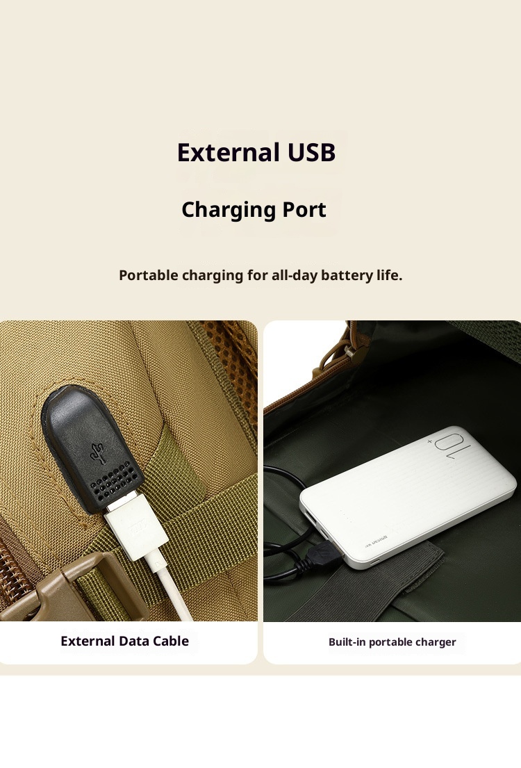 ActiveGo Taktischer Rucksack mit großem Fassungsvermögen, wasserdicht, abriebfest, multifunktional, für Bergsteigen, Wandern, Reisen, Herren_voghion.com