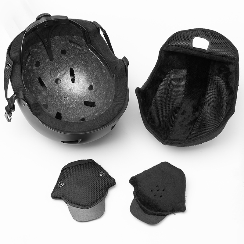 001 Neuer winddichter Skihelm mit Ohrenschutz, warm, für Erwachsene, Unisex, Snowboard- und Fahrradhelm, Winterhelm_voghion.com