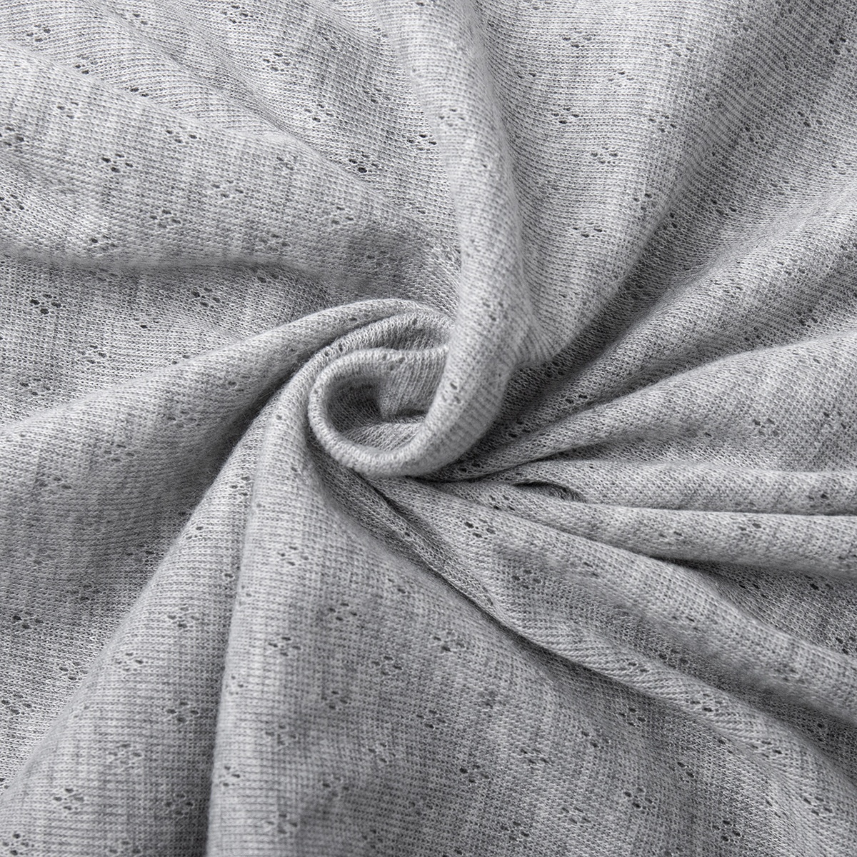 ChicShe Cross-Border Gray Long-Sleeve Shorts Pajama Set European And American 2025 Spring New Knitted Pajamas Export Home Wear_voghion.com