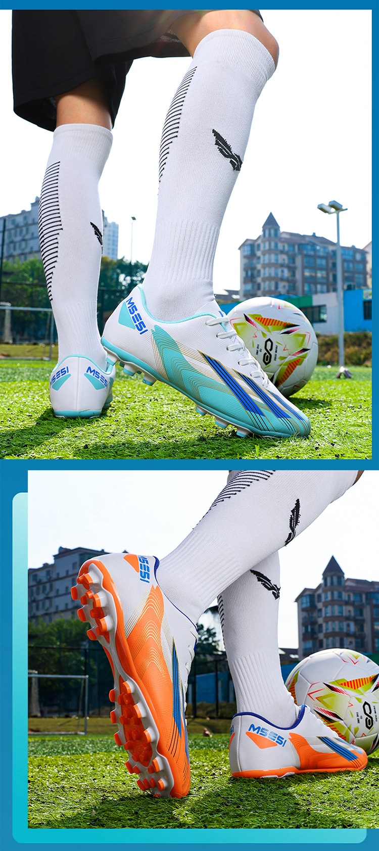 ShoeGlobe Vente en gros transfrontalière de chaussures de football pour hommes, femmes, jeunes, élèves du primaire et du secondaire, enfants, crampons cassés_voghion.com