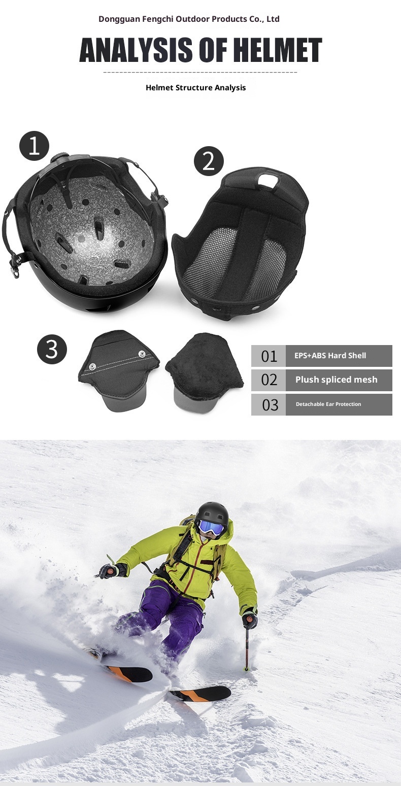 001 2023 Neuer grenzüberschreitender Verkaufsschlager Hersteller Großhandel Skihelm für Erwachsene mit Sturzschutz und Thermofunktion Geeignet für_voghion.com