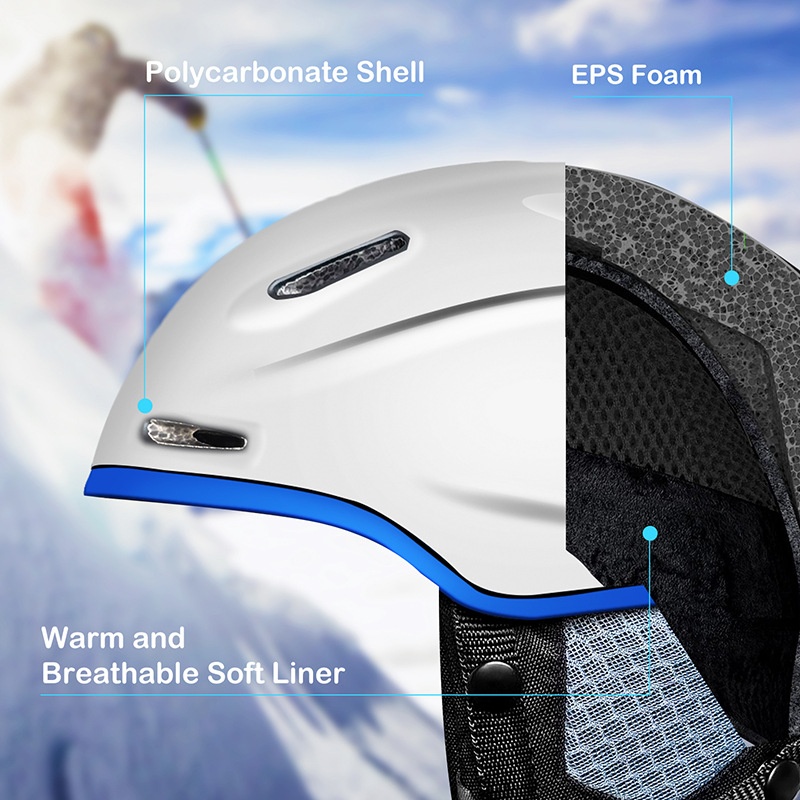 001 Snow Sports Ventilated Lightweight Ski Unisex Snowboard Helmet_voghion.com