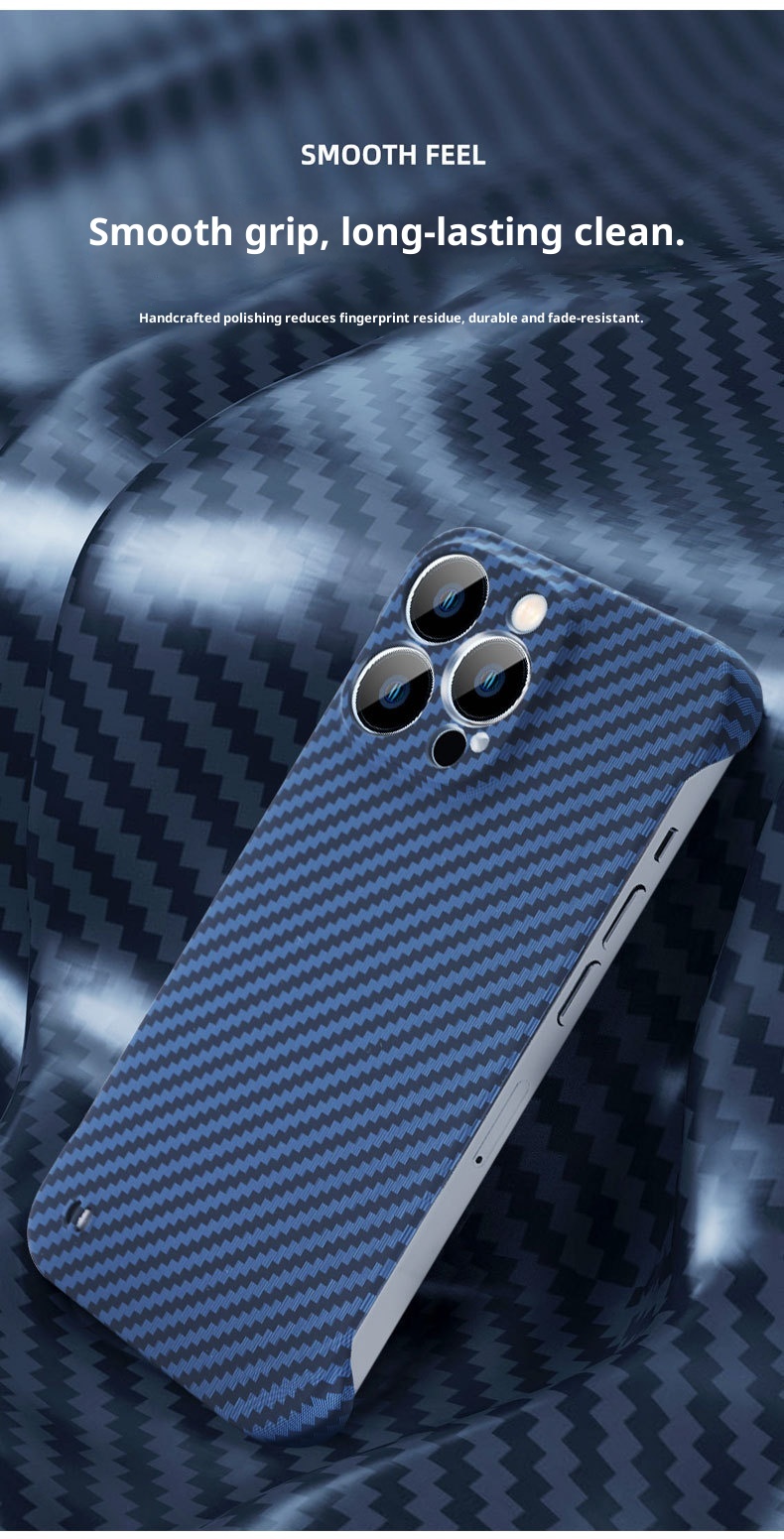 TechGlobe Suitable For 15 Pro Max Phone Carbon Fiber Color-Block PC Hard Case IPhone 14 Ultra-Thin Edgeless Protective Cover_voghion.com