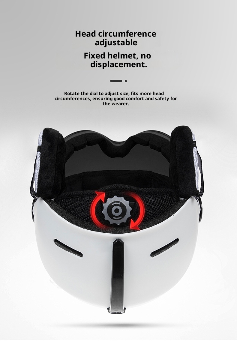 001 Ski Aziatische hoofdvorm beschermende uitrusting voor mannen en vrouwen harde helm anti-botsing met bril eendelig ontwerp_voghion.com