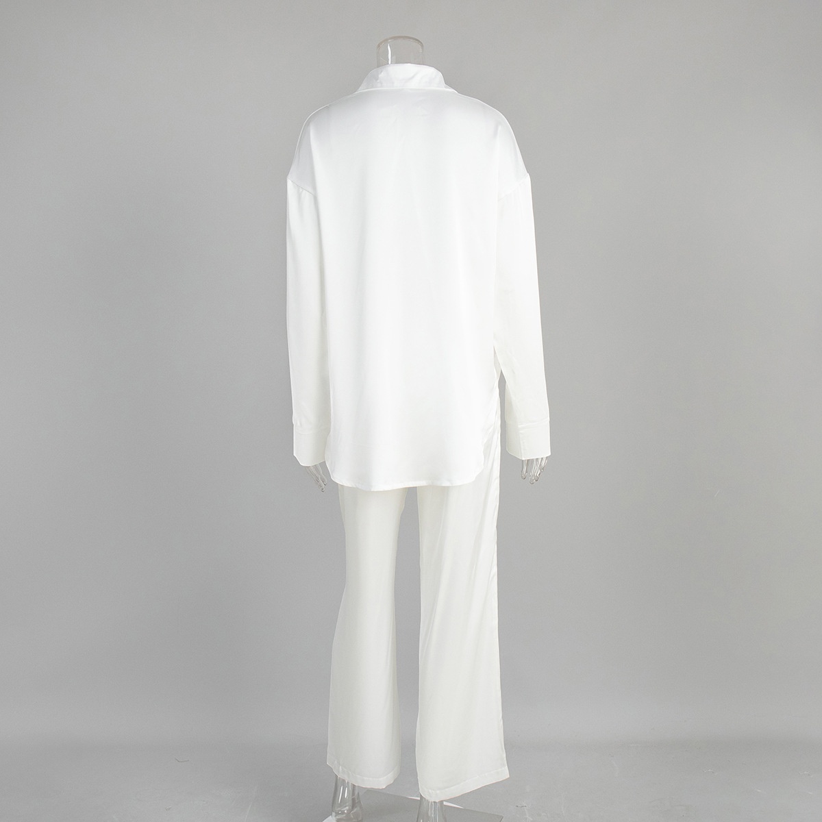 ChicShe Cross-Border Pyjama-Set mit spitzem Kragen, Strickjacke und langer Hose, europäischer und amerikanischer Stil, Winter 2025, neue lockere Pyjamas, Export_voghion.com